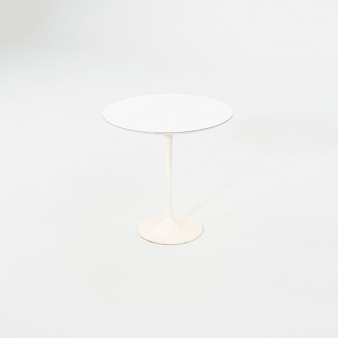 1960s Eero Saarinen for Knoll Tulip Side Table with White Laminate 20 inch Top