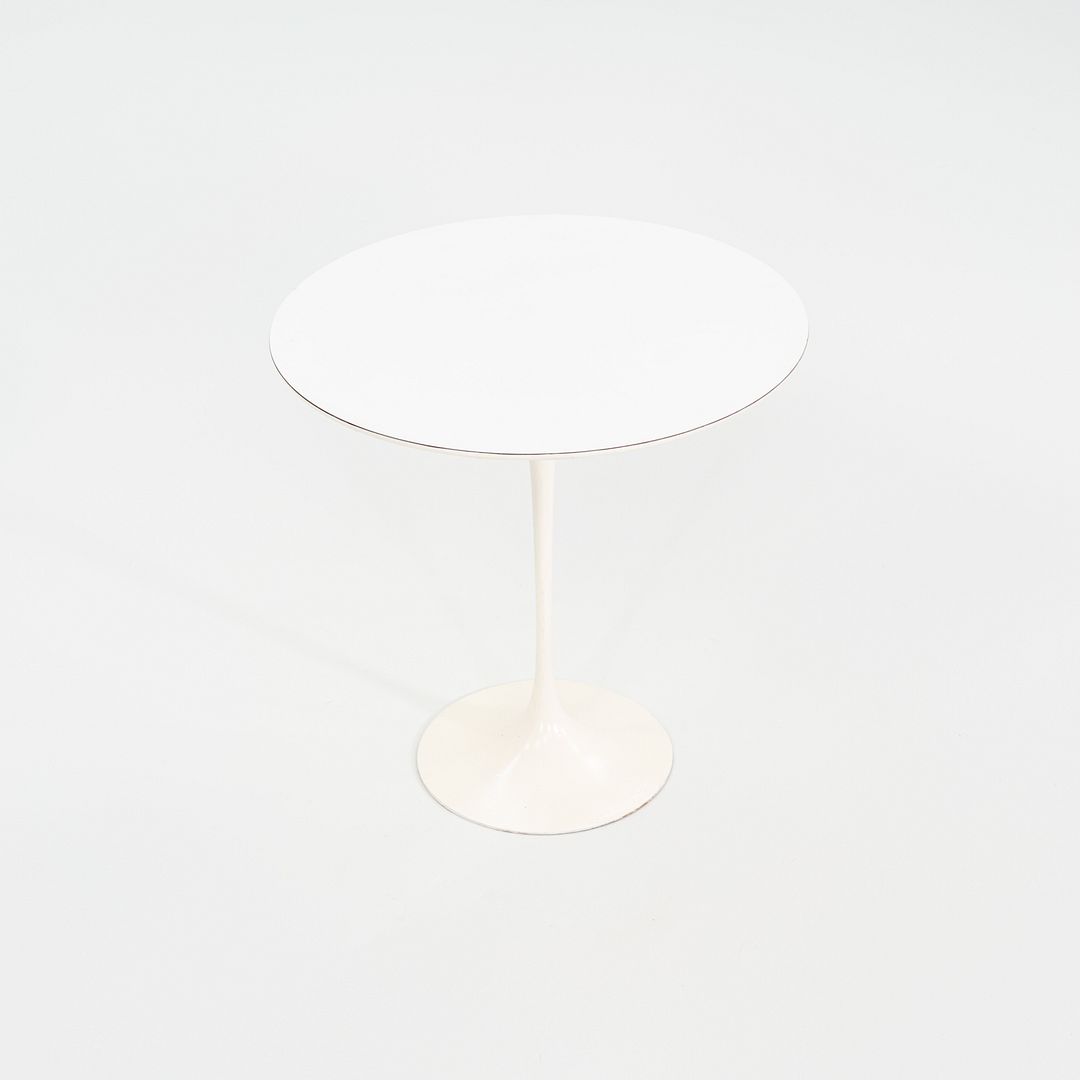 1960s Eero Saarinen for Knoll Tulip Side Table with White Laminate 20 inch Top