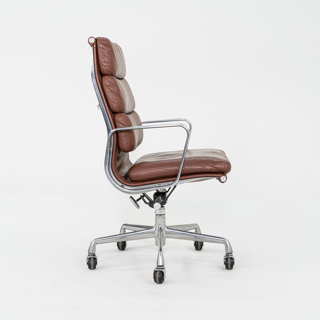 1996 Herman Miller Eames Soft Pad Executive Desk Chair in Brown Leather 6x Available