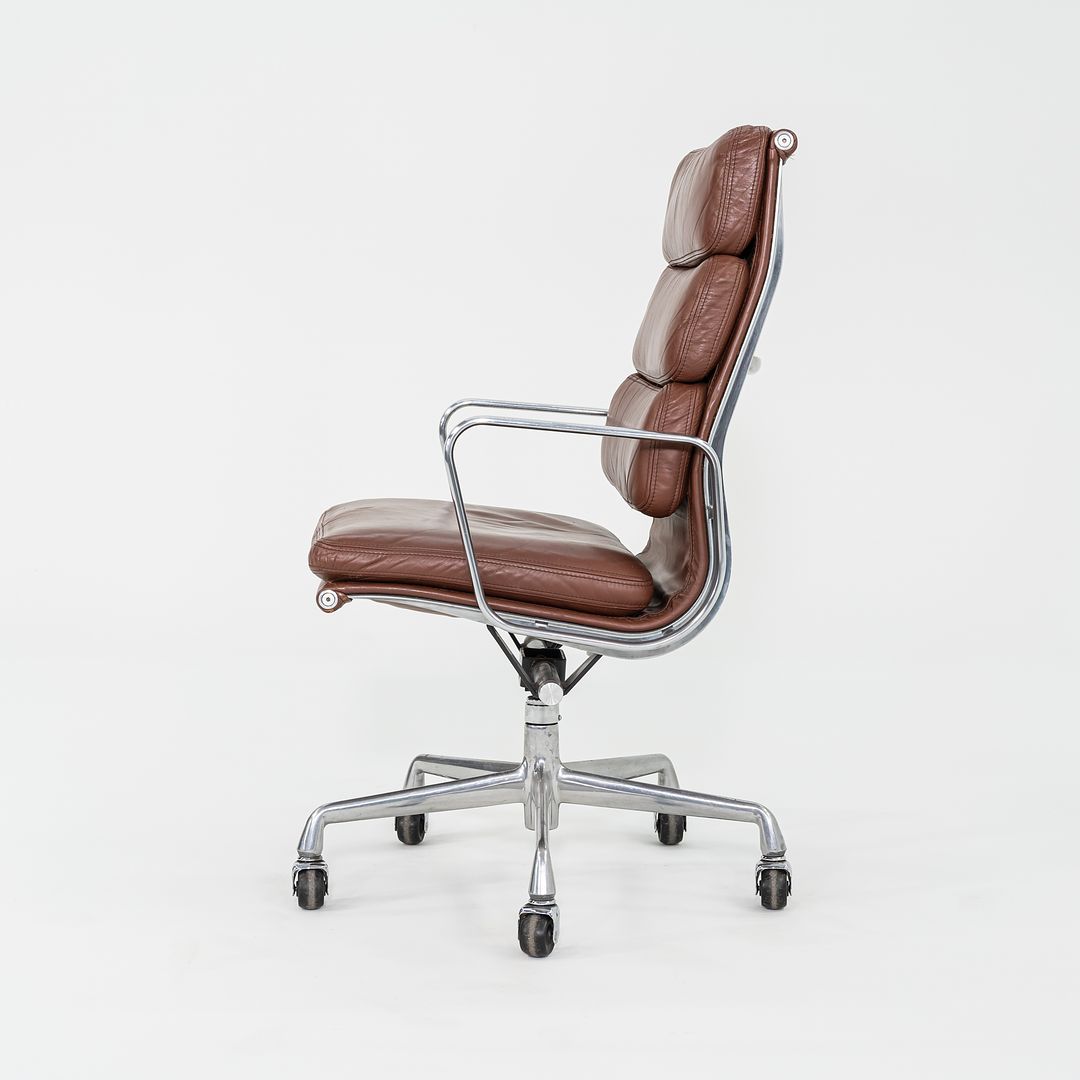 1996 Herman Miller Eames Soft Pad Executive Desk Chair in Brown Leather 6x Available