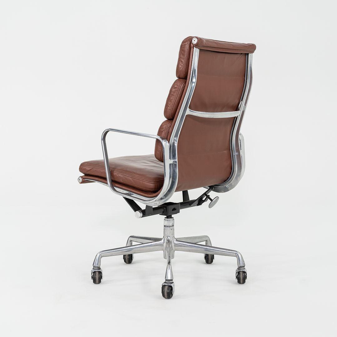 1996 Herman Miller Eames Soft Pad Executive Desk Chair in Brown Leather 6x Available