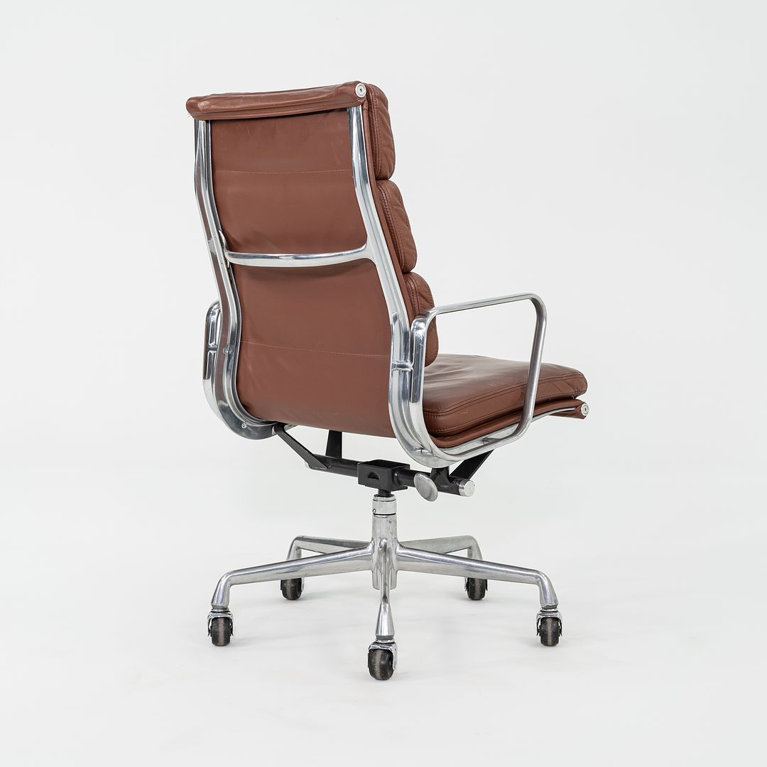 1996 Herman Miller Eames Soft Pad Executive Desk Chair in Brown Leather 6x Available