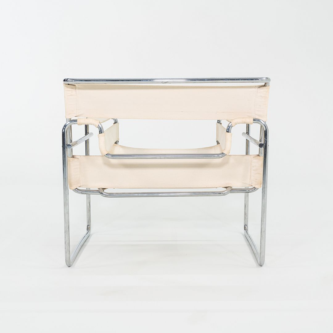 C. 1968 Wassily B3 Lounge Chair by Marcel Breuer for Knoll/Gavina in Off-White
