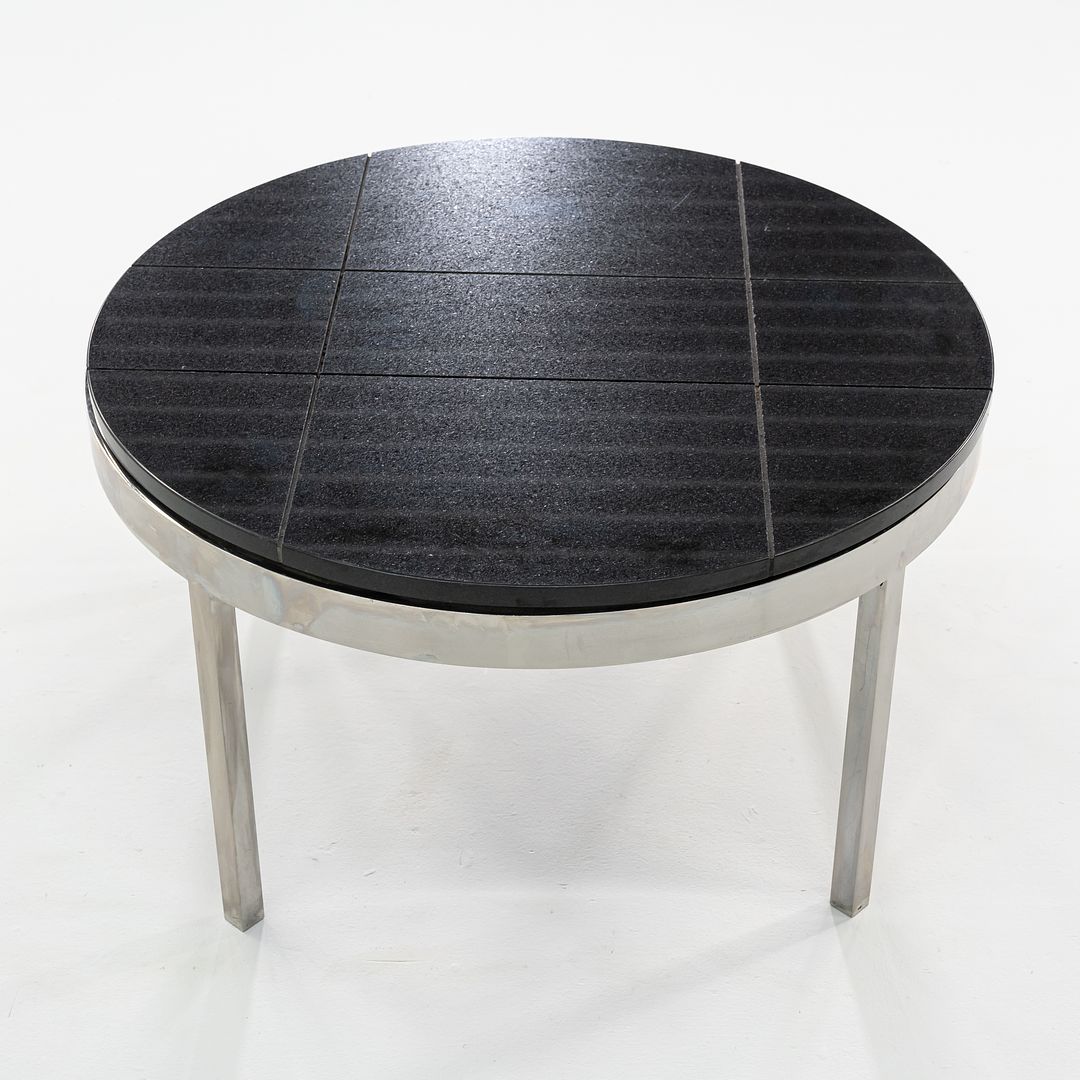 1974 Davis Allen and Gordon Bunshaft of SOM Coffee / End Table in Granite and Steel from Sears Tower 4x Available