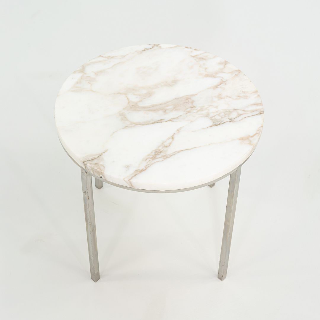 1965 Gordon Bunshaft & Davis Allen SOM TA-39 Marble & Stainless Steel Side Table