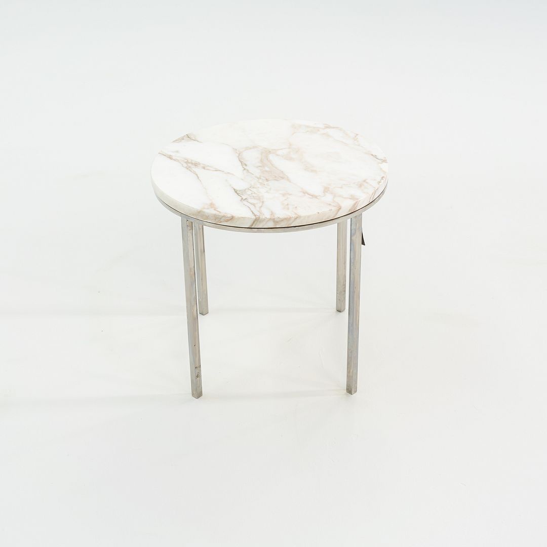 1965 Gordon Bunshaft & Davis Allen SOM TA-39 Marble & Stainless Steel Side Table