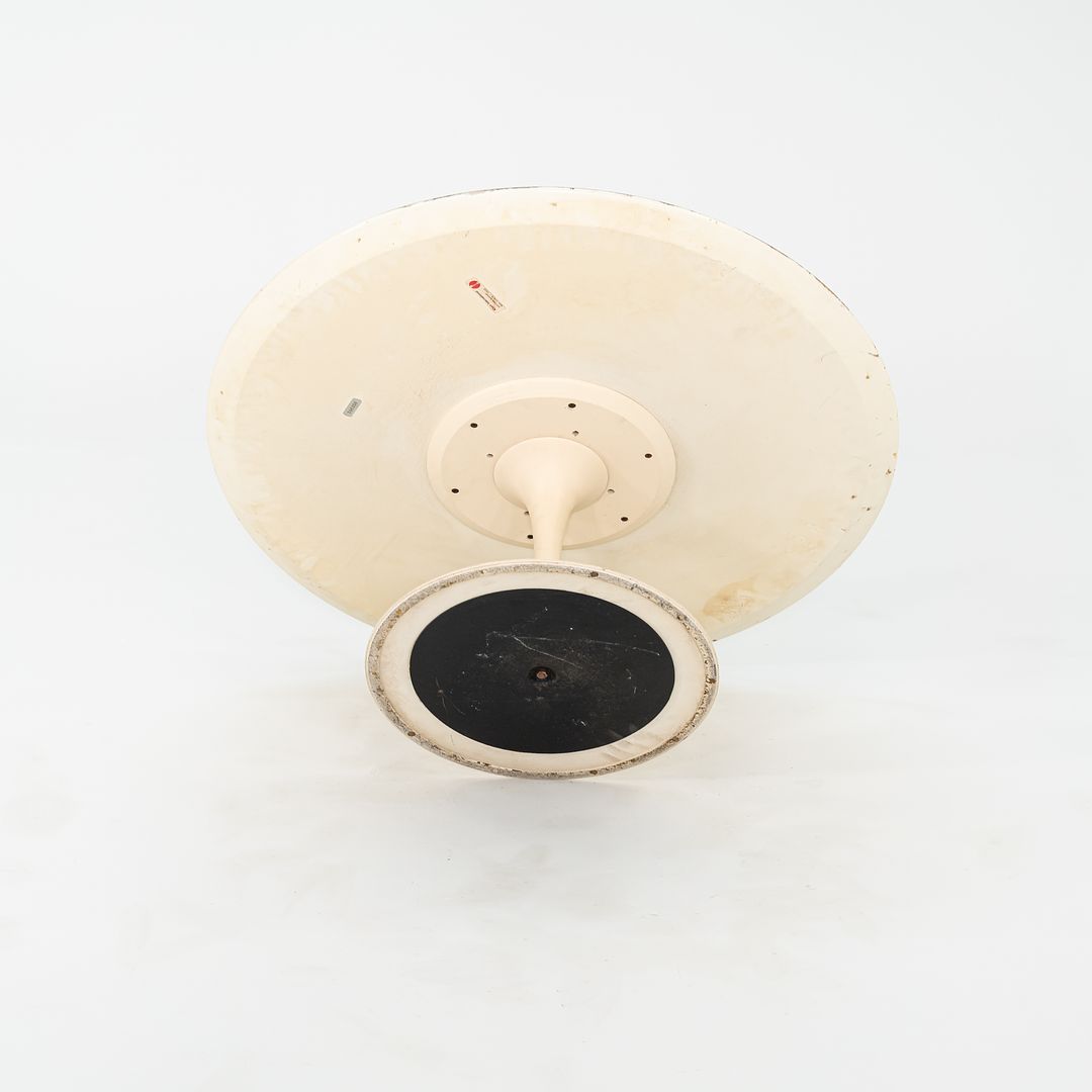 1974 Eero Saarinen for Knoll 36 inch Round Coffee Table in White Laminate