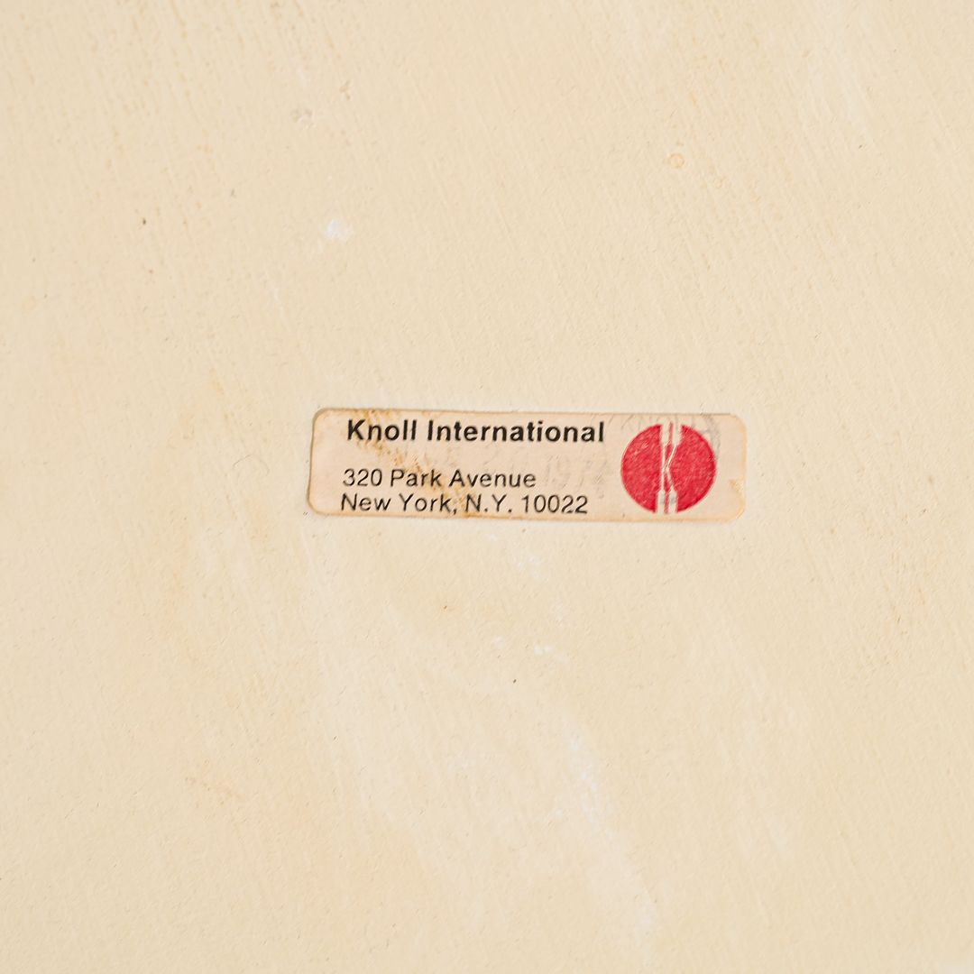 1974 Eero Saarinen for Knoll 36 inch Round Coffee Table in White Laminate