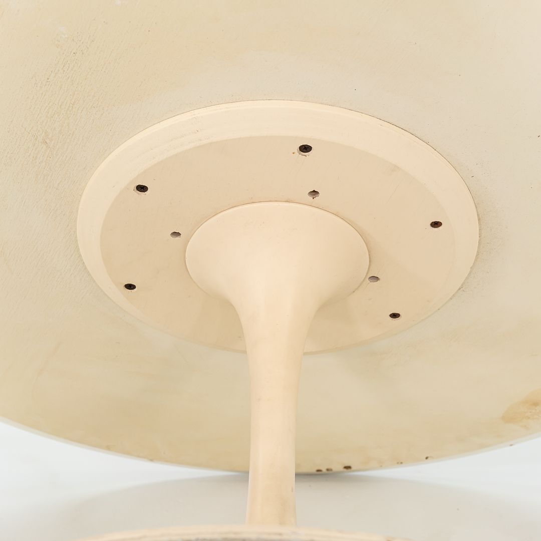 1974 Eero Saarinen for Knoll 36 inch Round Coffee Table in White Laminate