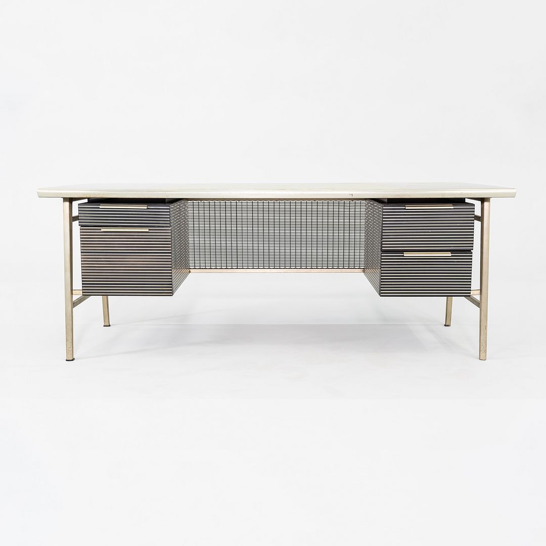 C. 1958 Gordon Bunshaft of SOM / Alcoa / GF Studios Italic Desk for General Fireproofing Co.