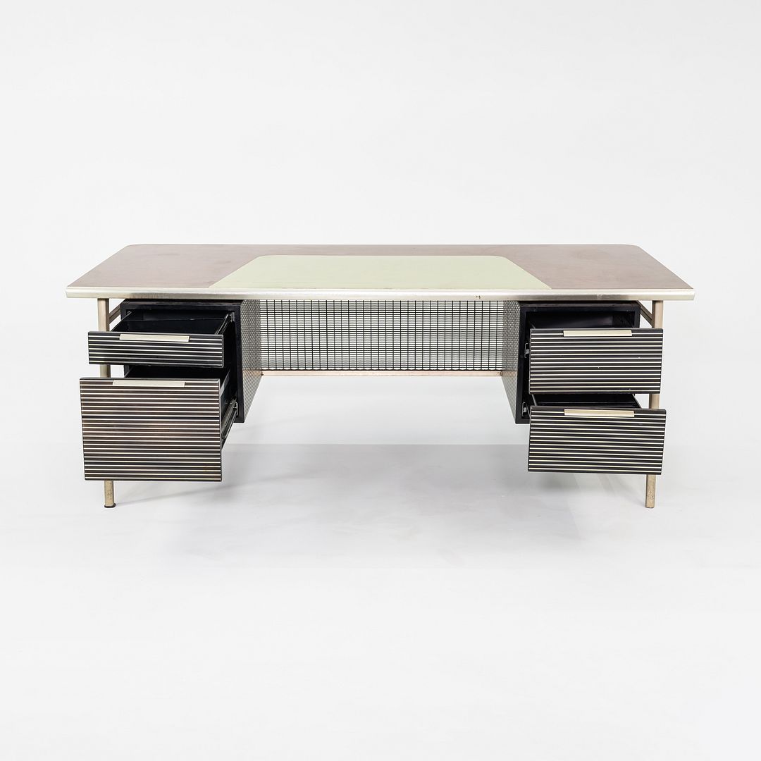 C. 1958 Gordon Bunshaft of SOM / Alcoa / GF Studios Italic Desk for General Fireproofing Co.