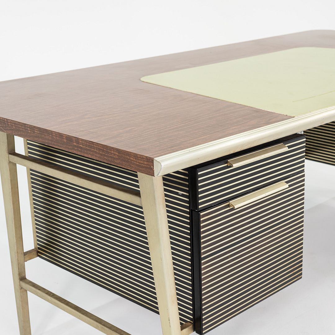 C. 1958 Gordon Bunshaft of SOM / Alcoa / GF Studios Italic Desk for General Fireproofing Co.
