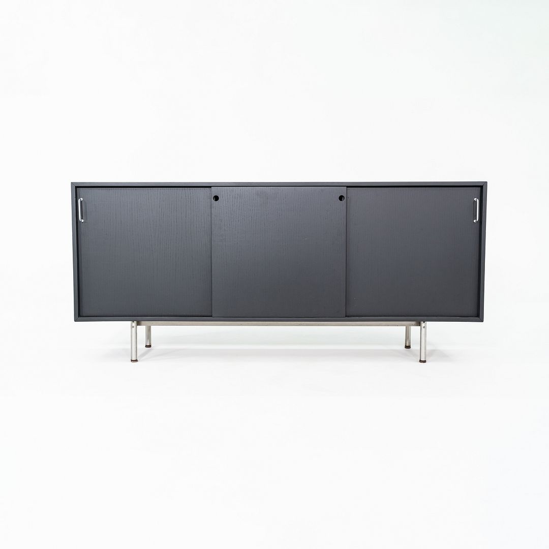 1958 Jens Risom Ebonized Oak Wood Credenza / Cabinet from Seagram Building
