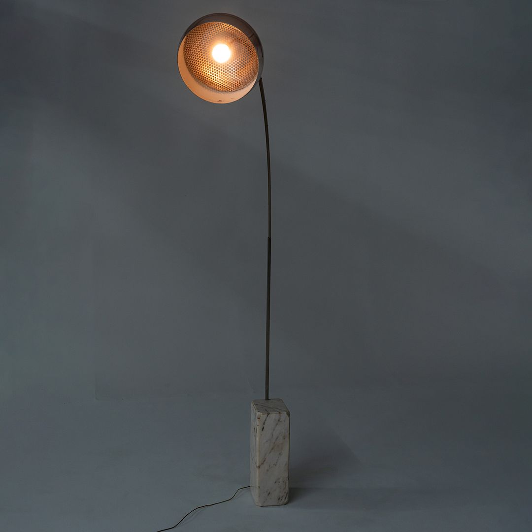 C. 1960s Achille & Pier Giacomo Castiglioni for Flos Arco Floor Lamp w/ Marble