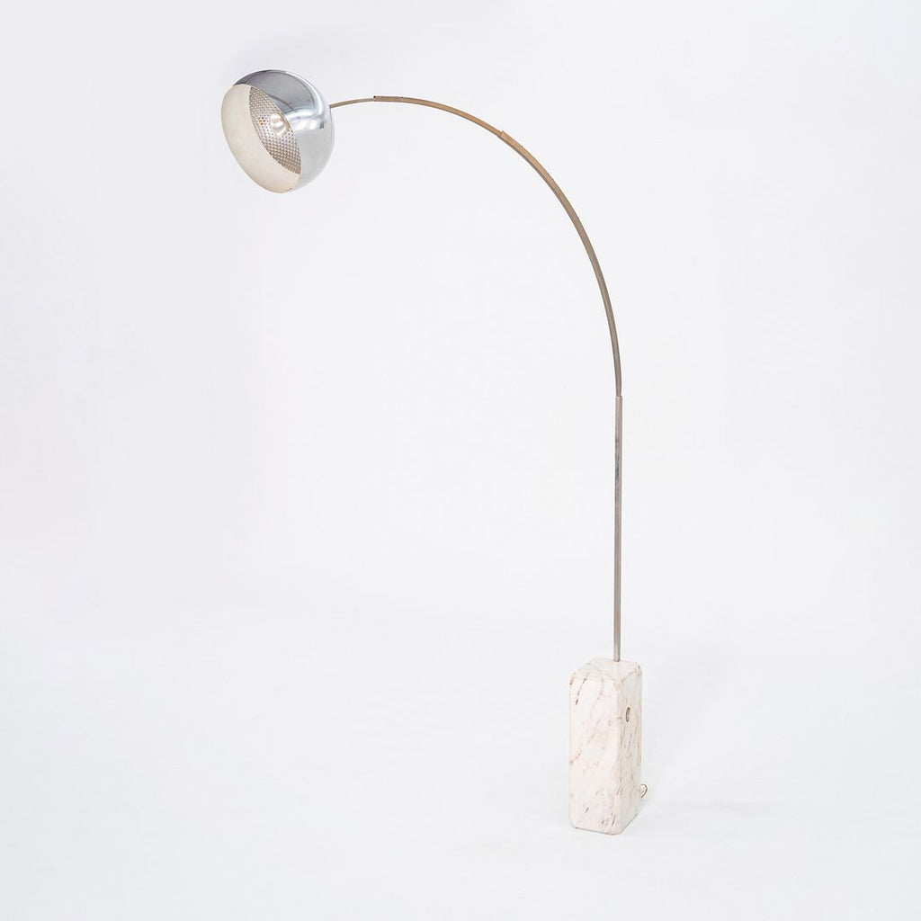 C. 1960s Achille & Pier Giacomo Castiglioni for Flos Arco Floor Lamp w/ Marble
