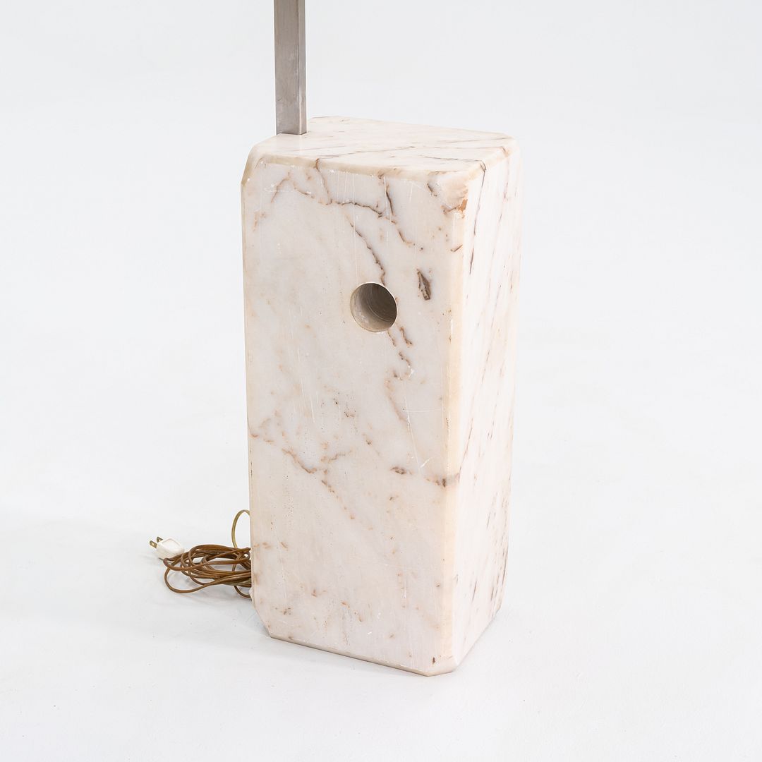 C. 1960s Achille & Pier Giacomo Castiglioni for Flos Arco Floor Lamp w/ Marble