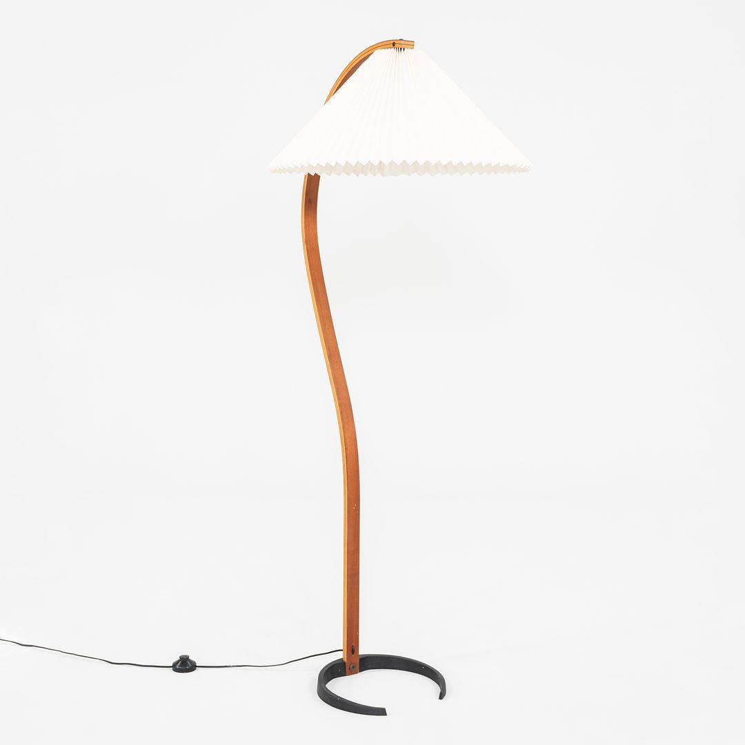 1970s Caprani Teak and Linen Timberline Floor Lamp by Mads Caprani Denmark
