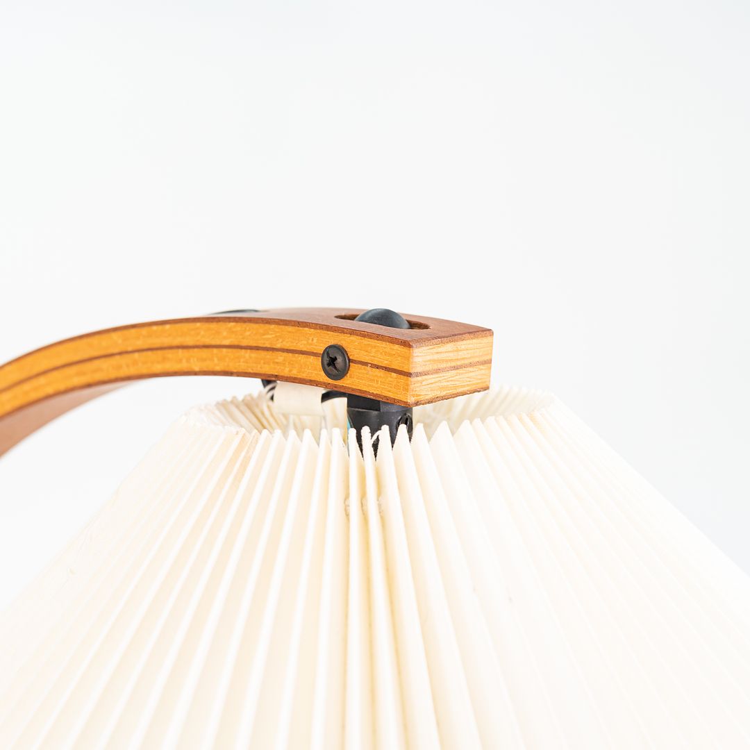 1970s Caprani Teak and Linen Timberline Floor Lamp by Mads Caprani Denmark