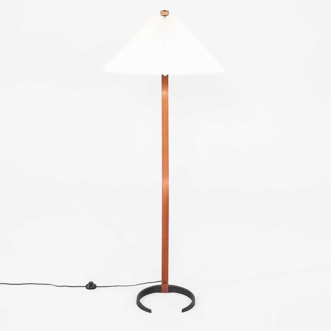 1970s Caprani Teak and Linen Timberline Floor Lamp by Mads Caprani Denmark