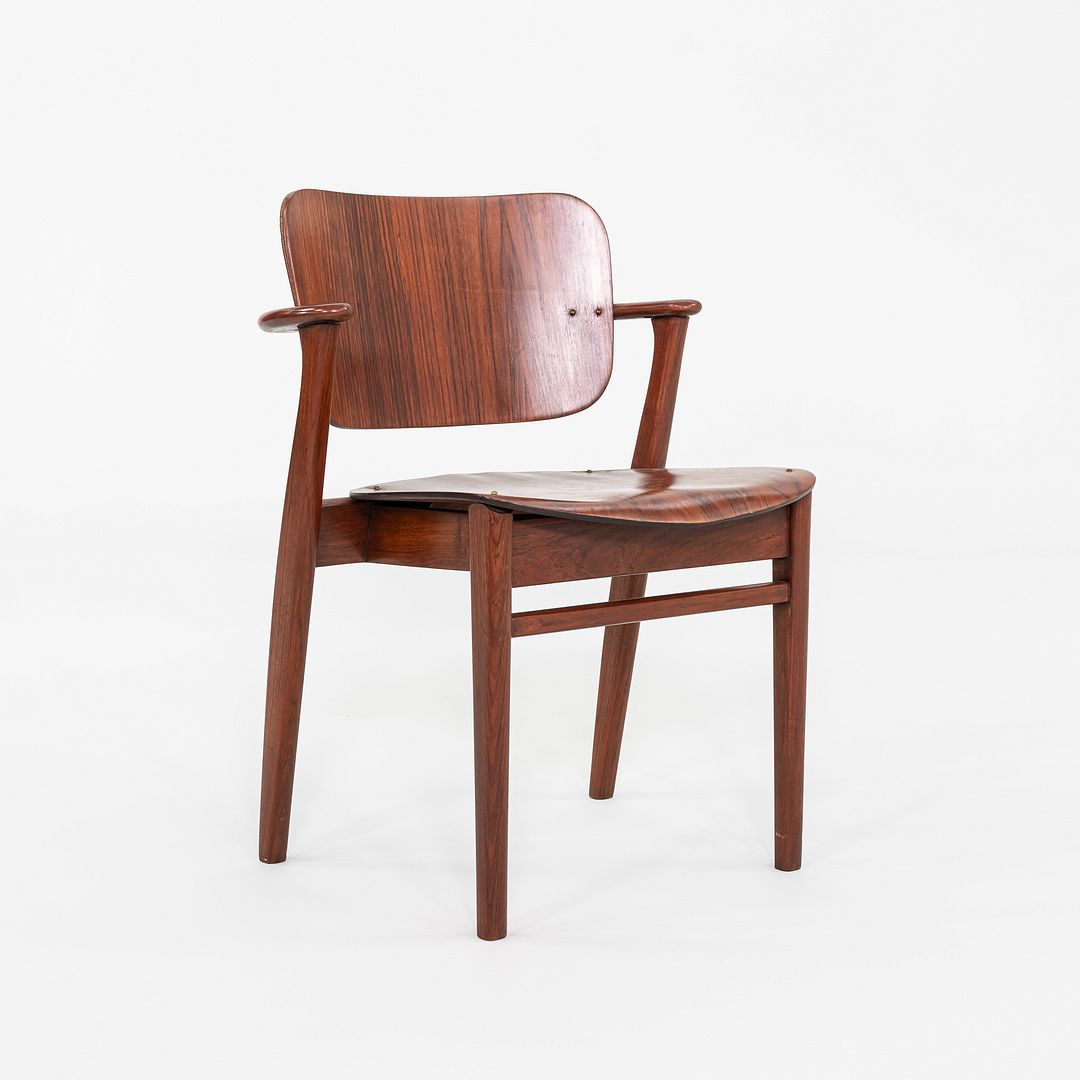1950s Ilmari Tapiovaara Keravan Puuteollisuus Knoll Domus Chair Teak & Rosewood