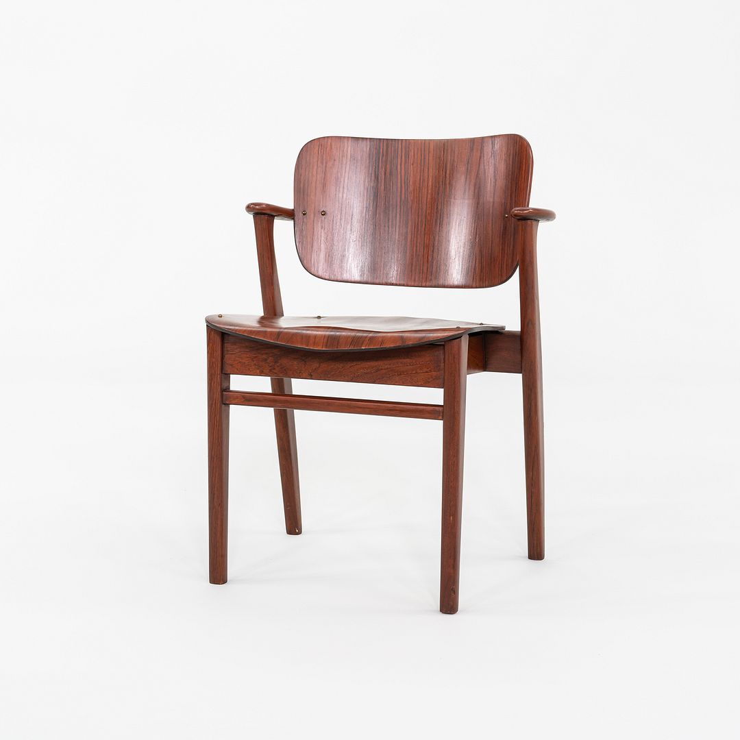 1950s Ilmari Tapiovaara Keravan Puuteollisuus Knoll Domus Chair Teak & Rosewood