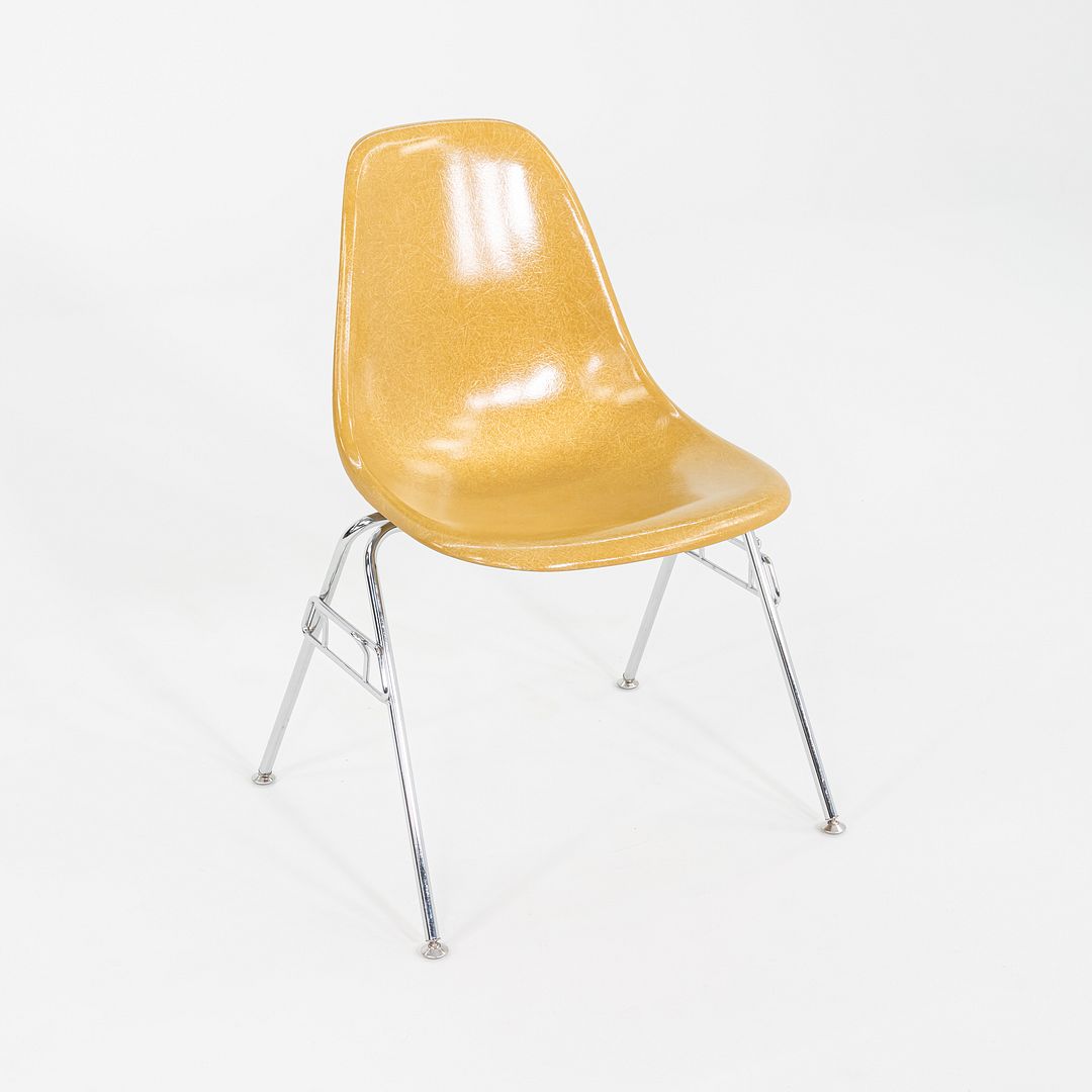 C. 2018 Eames Modernica Stacking Side / Dining Chair Yellow Fiberglass 5x Avail