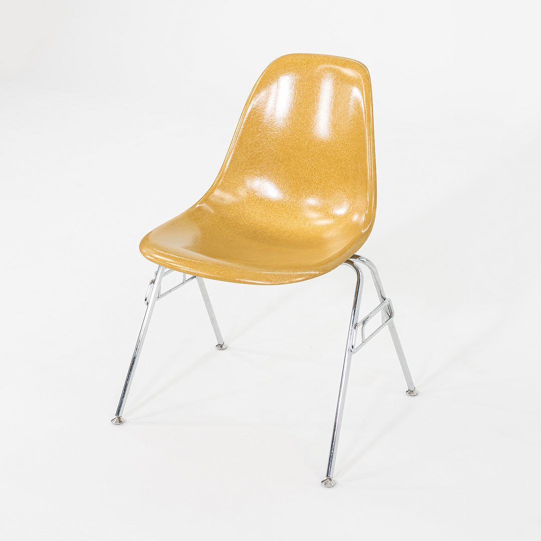 C. 2018 Eames Modernica Stacking Side / Dining Chair Yellow Fiberglass 5x Avail