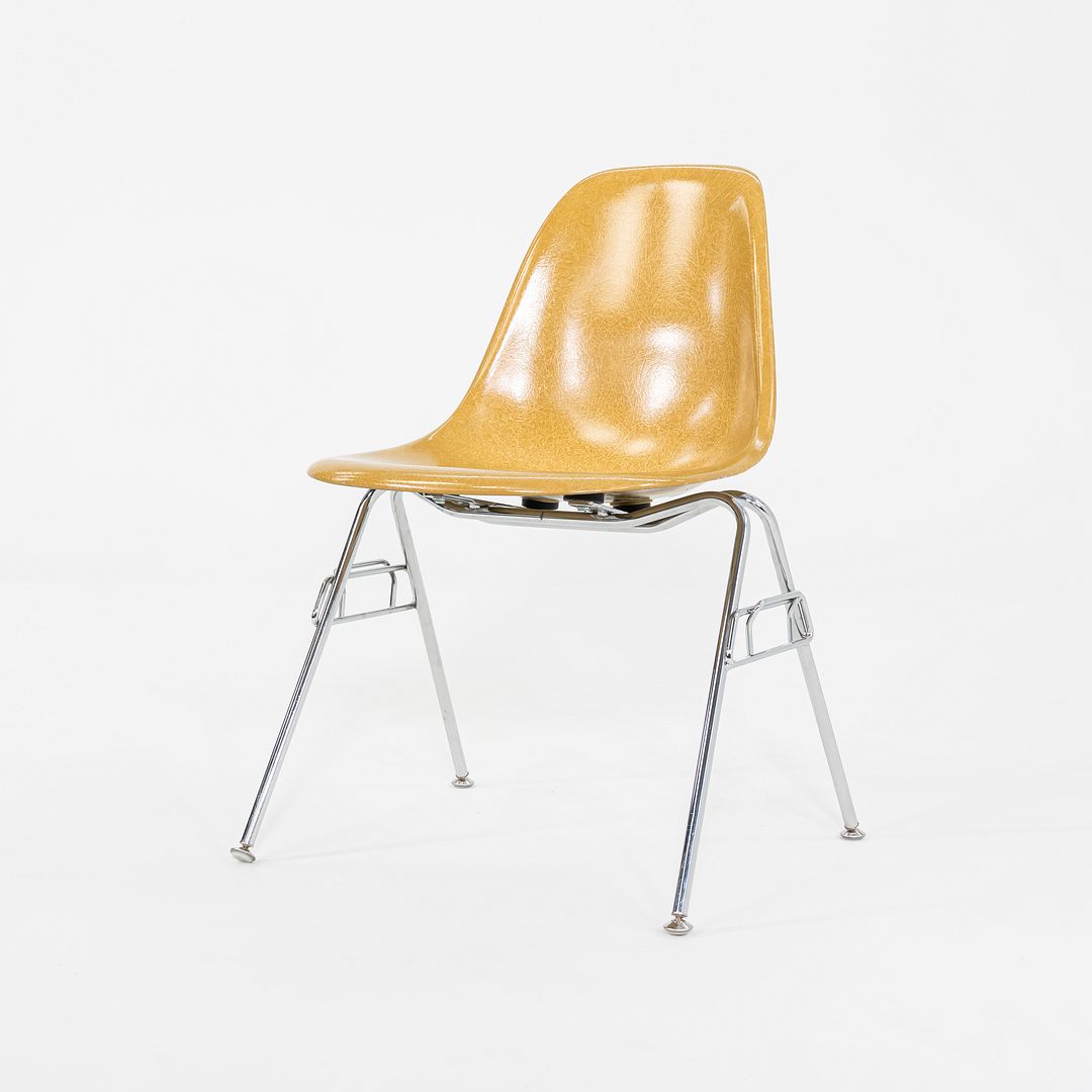 C. 2018 Eames Modernica Stacking Side / Dining Chair Yellow Fiberglass 5x Avail