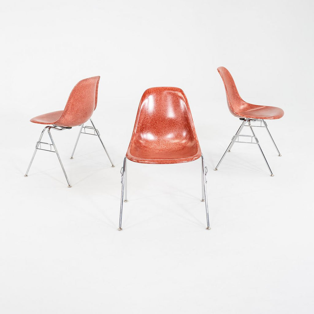 C. 2018 Set of Three Eames Modernica Fiberglass Stacking Side / Dining Chairs