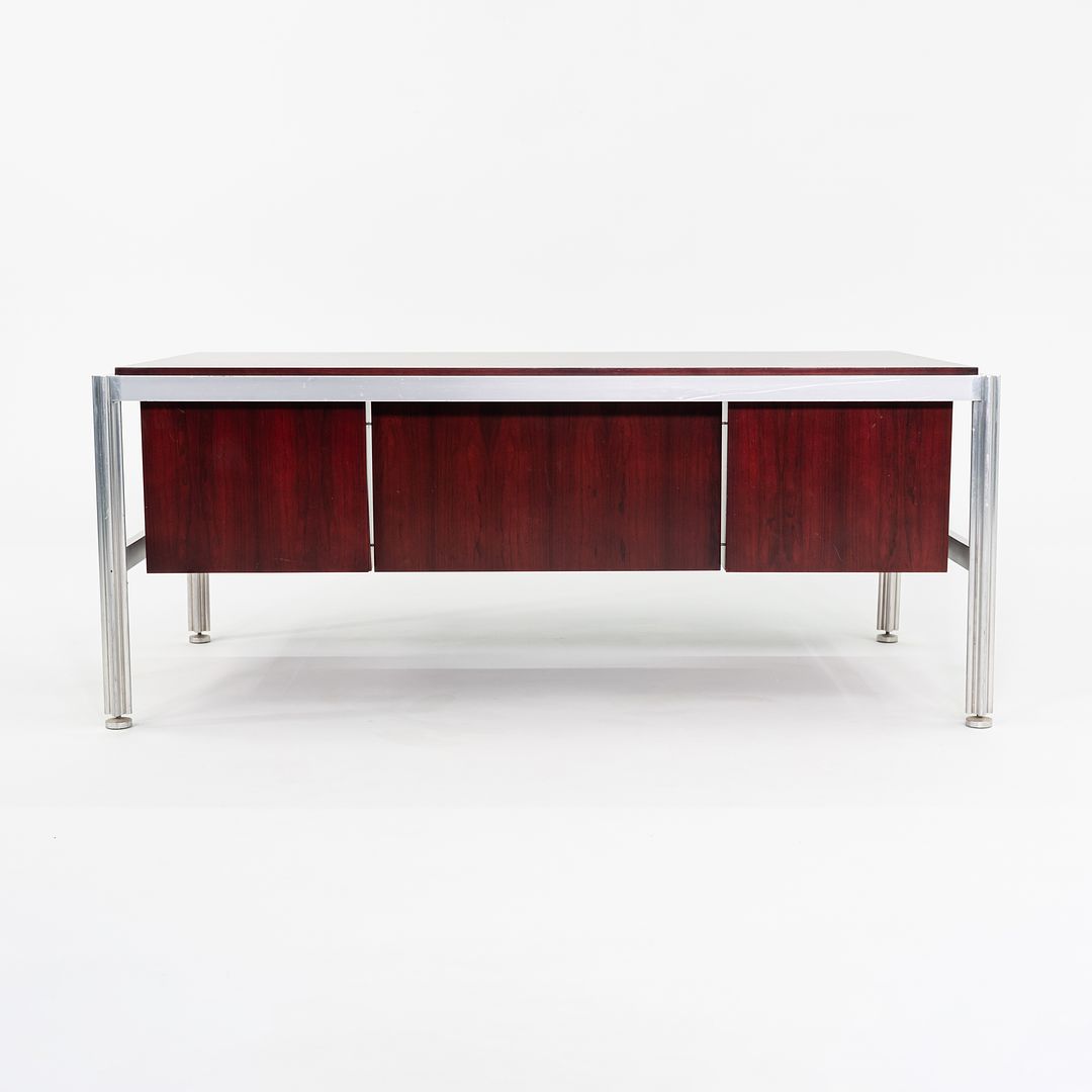 C. 1970 Rosewood Executive Desk by Georges Ciancimino for Mobilier International France