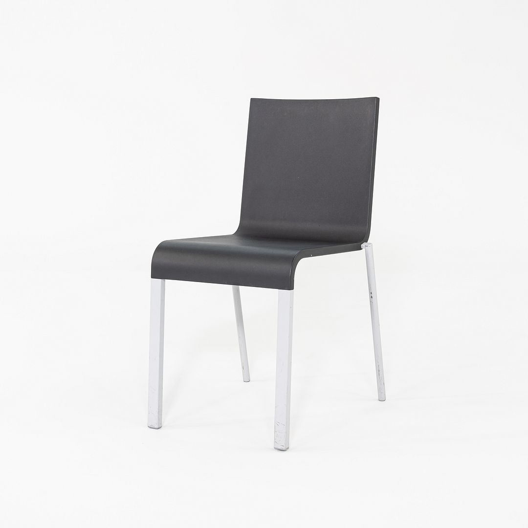 SOLD 2002 Maarten van Severen for Vitra .03 Stacking Dining Side Chairs in Black 7x Available