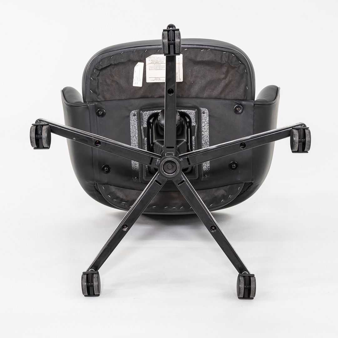 C. 2004 Eero Saarinen for Knoll Executive Desk Chairs with Arms in Black Leather 12+ Available