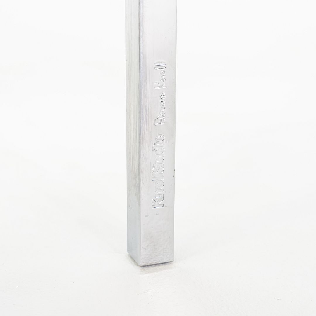 2010s Florence Knoll End Table with Polished Arabescato Marble Top 23x23x17