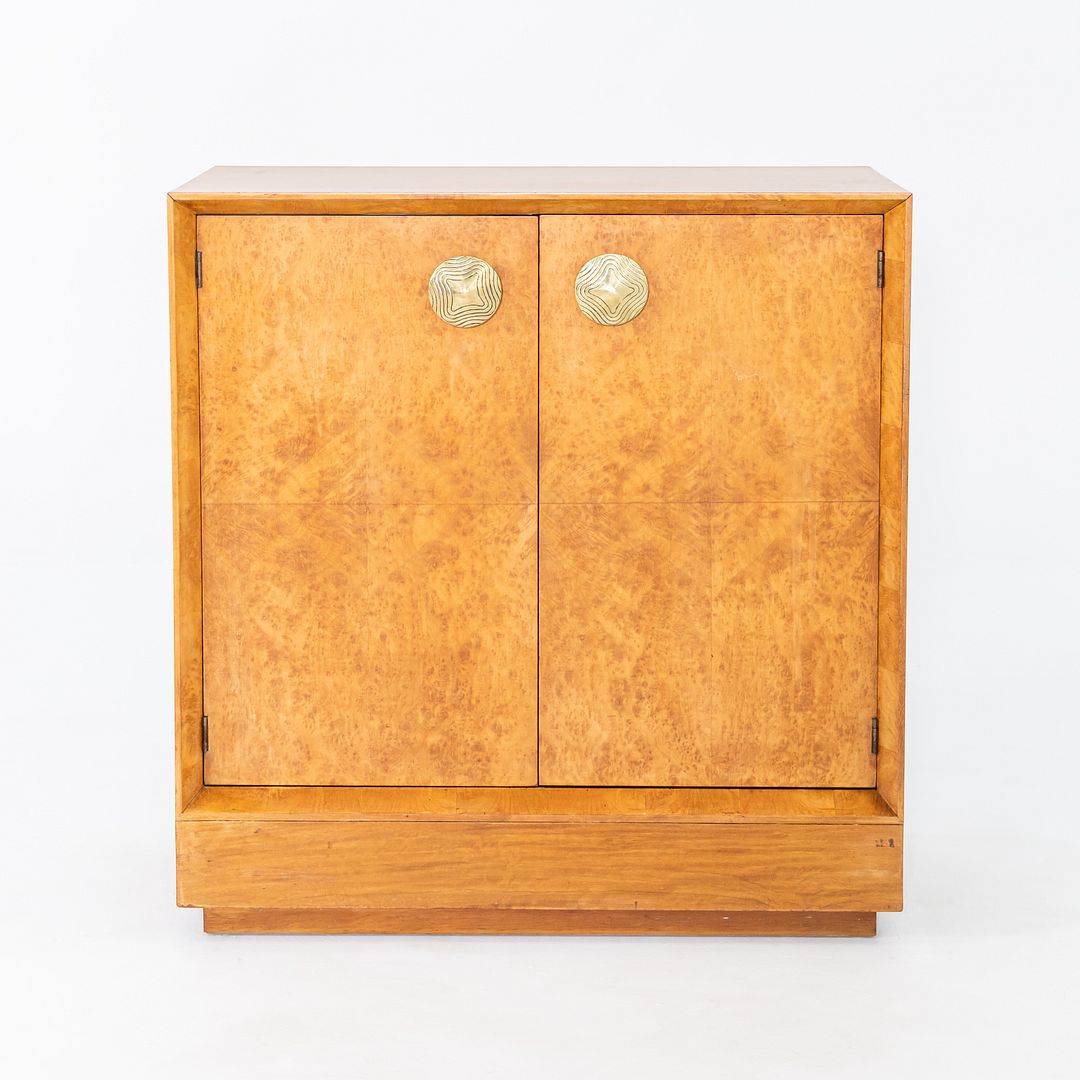 C. 1941 Gilbert Rohde for Herman Miller Paldao Burled Acacia Stereo Cabinet, Model 4103