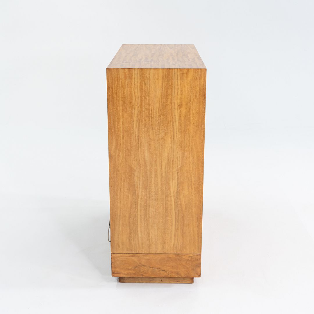 C. 1941 Gilbert Rohde for Herman Miller Paldao Burled Acacia Speaker Cabinet