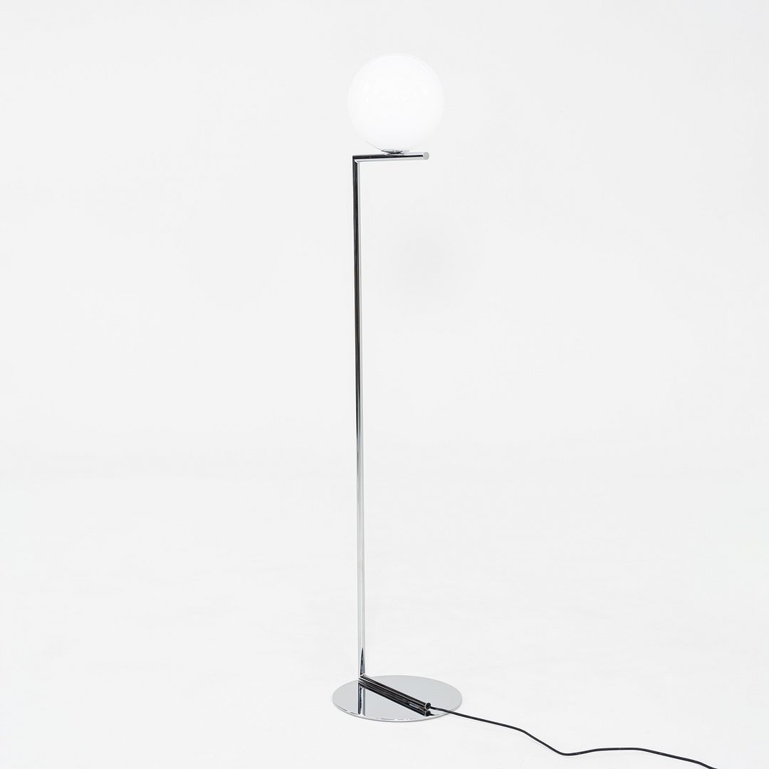 2021 Michael Anastassiades for Flos IC F1 Floor Lamp in Chrome and Blown Glass