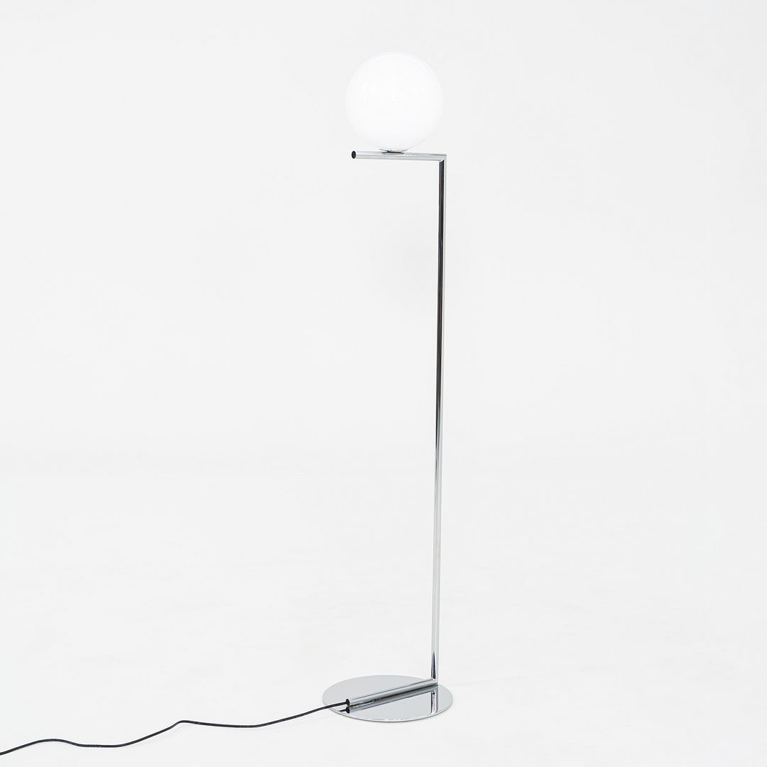 2021 Michael Anastassiades for Flos IC F1 Floor Lamp in Chrome and Blown Glass