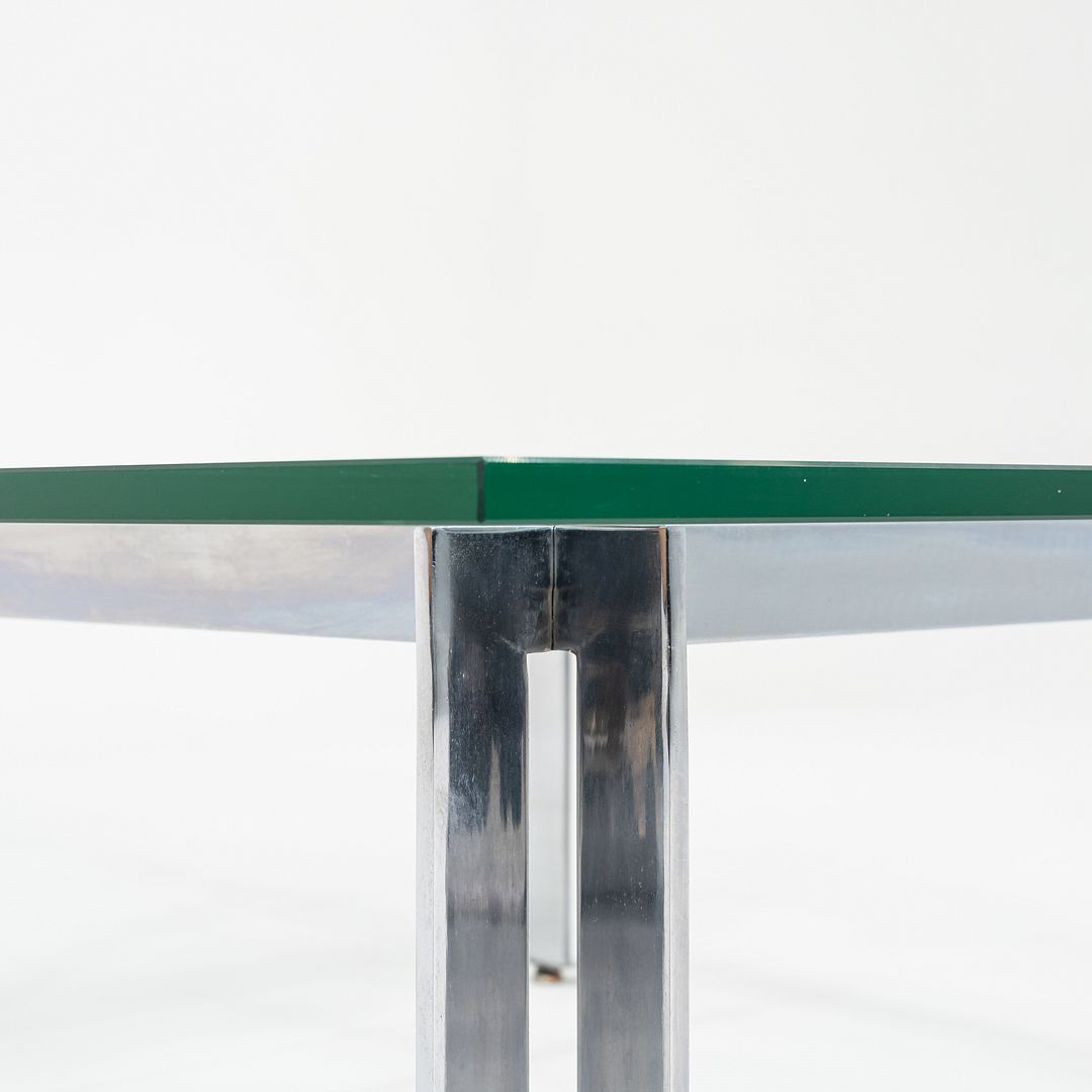 1960s James Howell for Tri-Mark Designs Chromed Steel and Glass Coffee Table