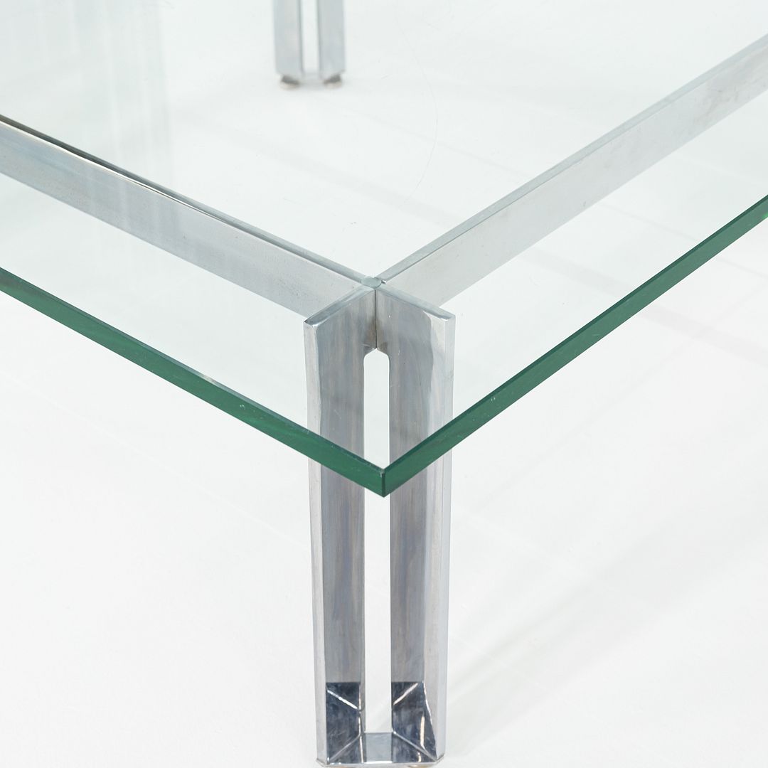 1960s James Howell for Tri-Mark Designs Chromed Steel and Glass Coffee Table