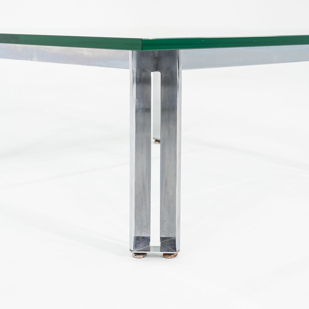 1960s James Howell for Tri-Mark Designs Chromed Steel and Glass Coffee Table