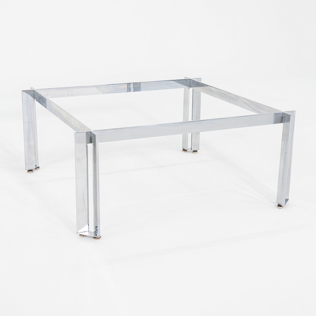1960s James Howell for Tri-Mark Designs Chromed Steel and Glass Coffee Table