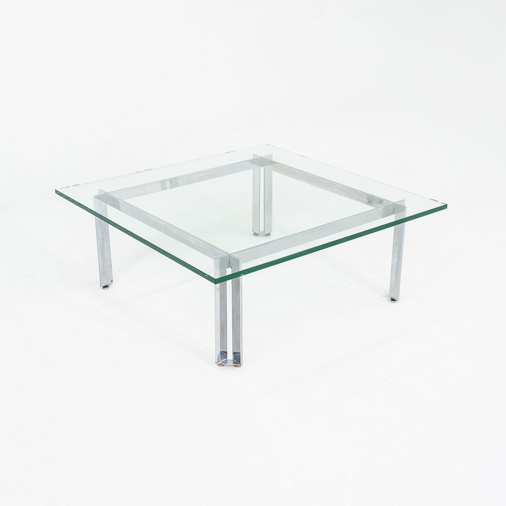 1960s James Howell for Tri-Mark Designs Chromed Steel and Glass Coffee Table