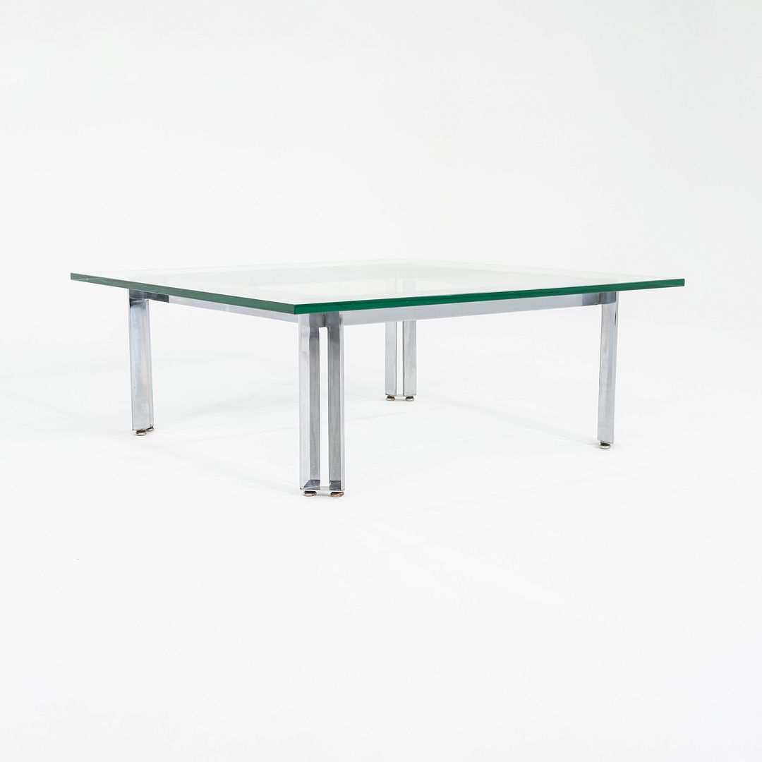1960s James Howell for Tri-Mark Designs Chromed Steel and Glass Coffee Table