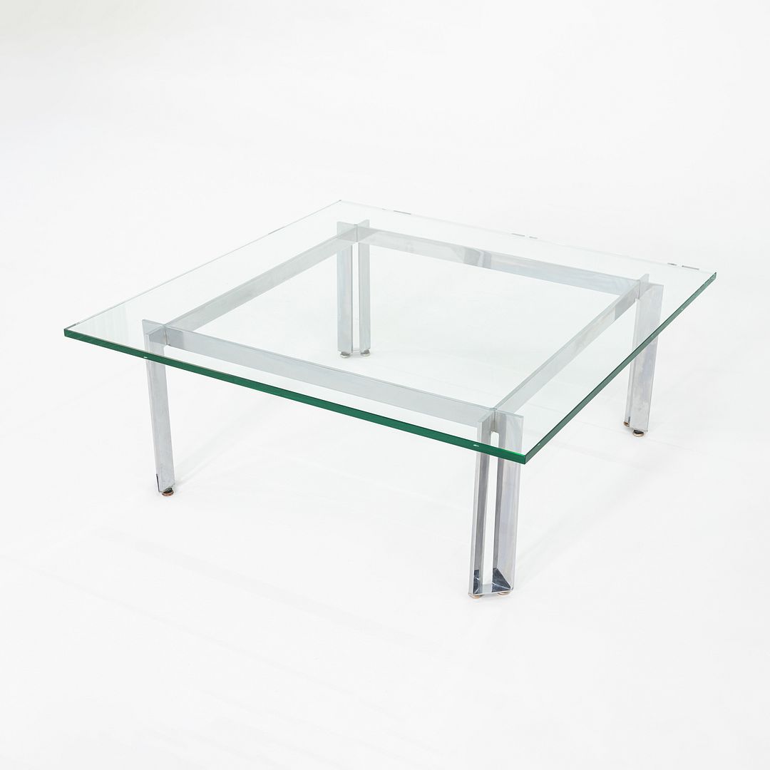 1960s James Howell for Tri-Mark Designs Chromed Steel and Glass Coffee Table