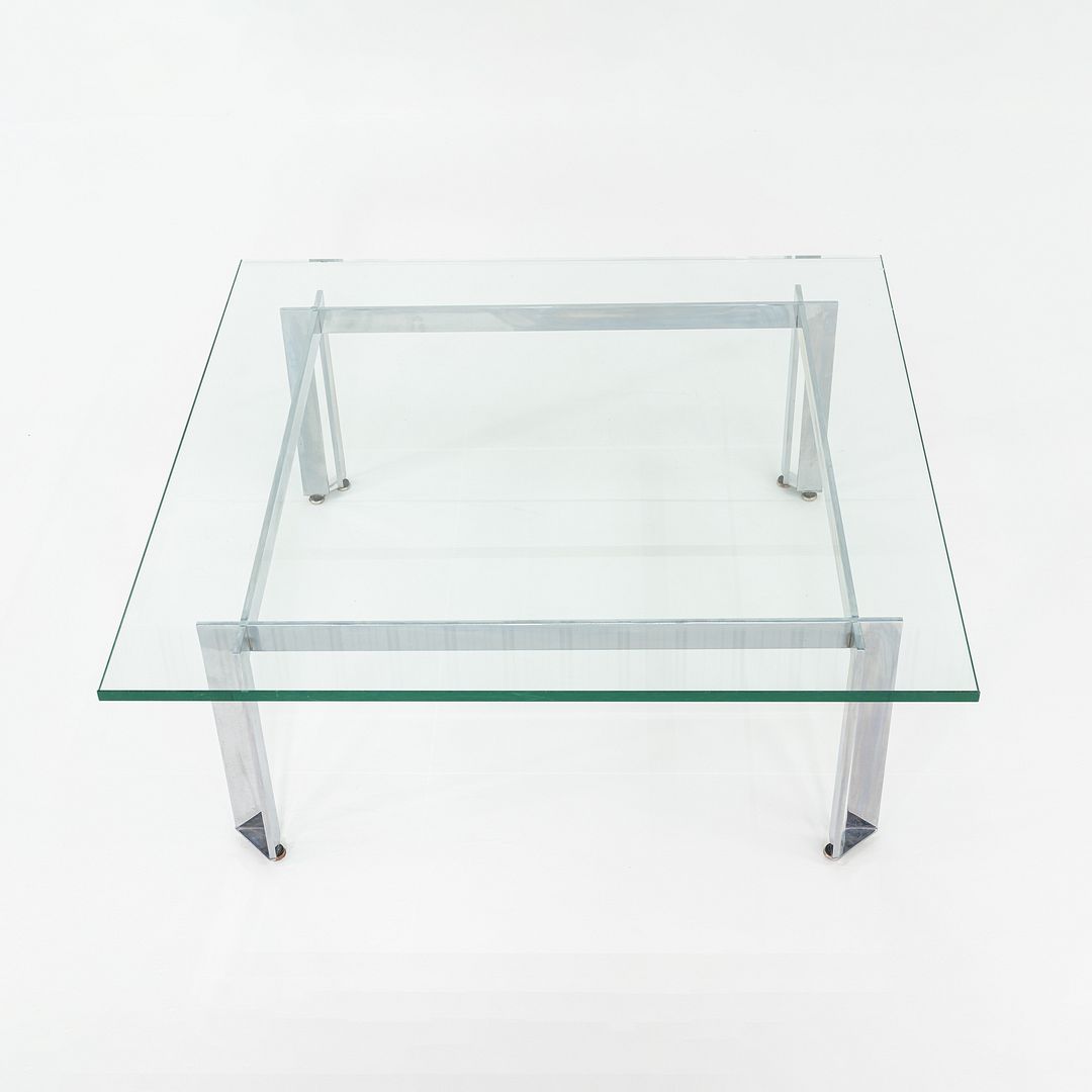 1960s James Howell for Tri-Mark Designs Chromed Steel and Glass Coffee Table
