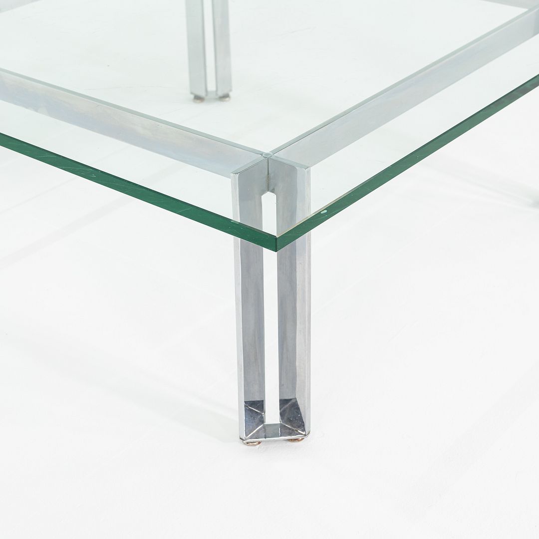 1960s James Howell for Tri-Mark Designs Chromed Steel and Glass Coffee Table