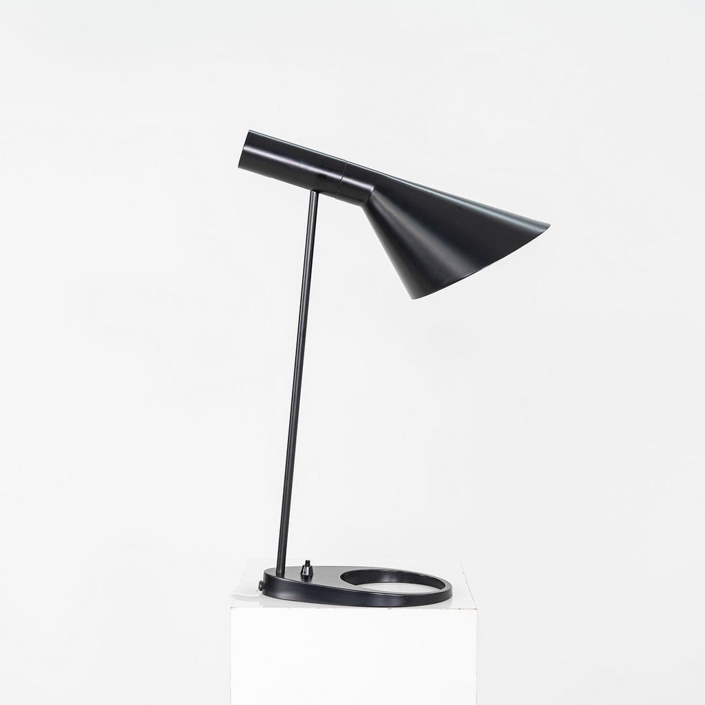 1996 Arne Jacobsen for Louis Poulsen AJ Desk / Table Lamp Black Enameled Steel
