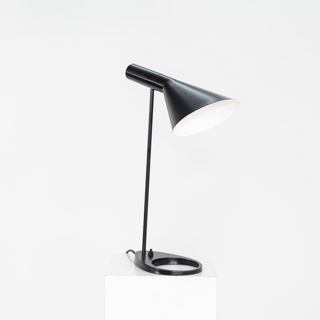 1996 Arne Jacobsen for Louis Poulsen AJ Desk / Table Lamp Black Enameled Steel