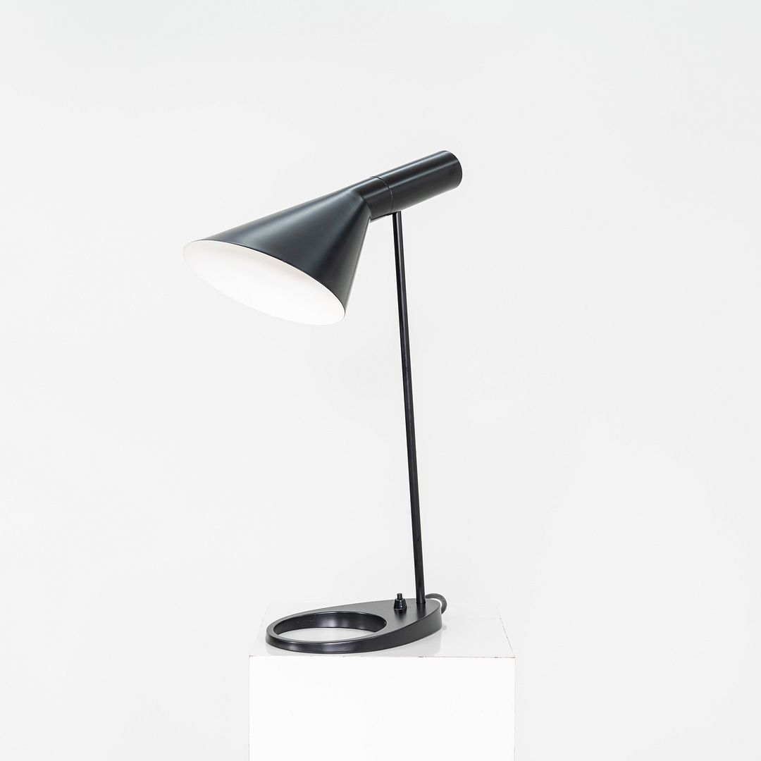 1996 Arne Jacobsen for Louis Poulsen AJ Desk / Table Lamp Black Enameled Steel