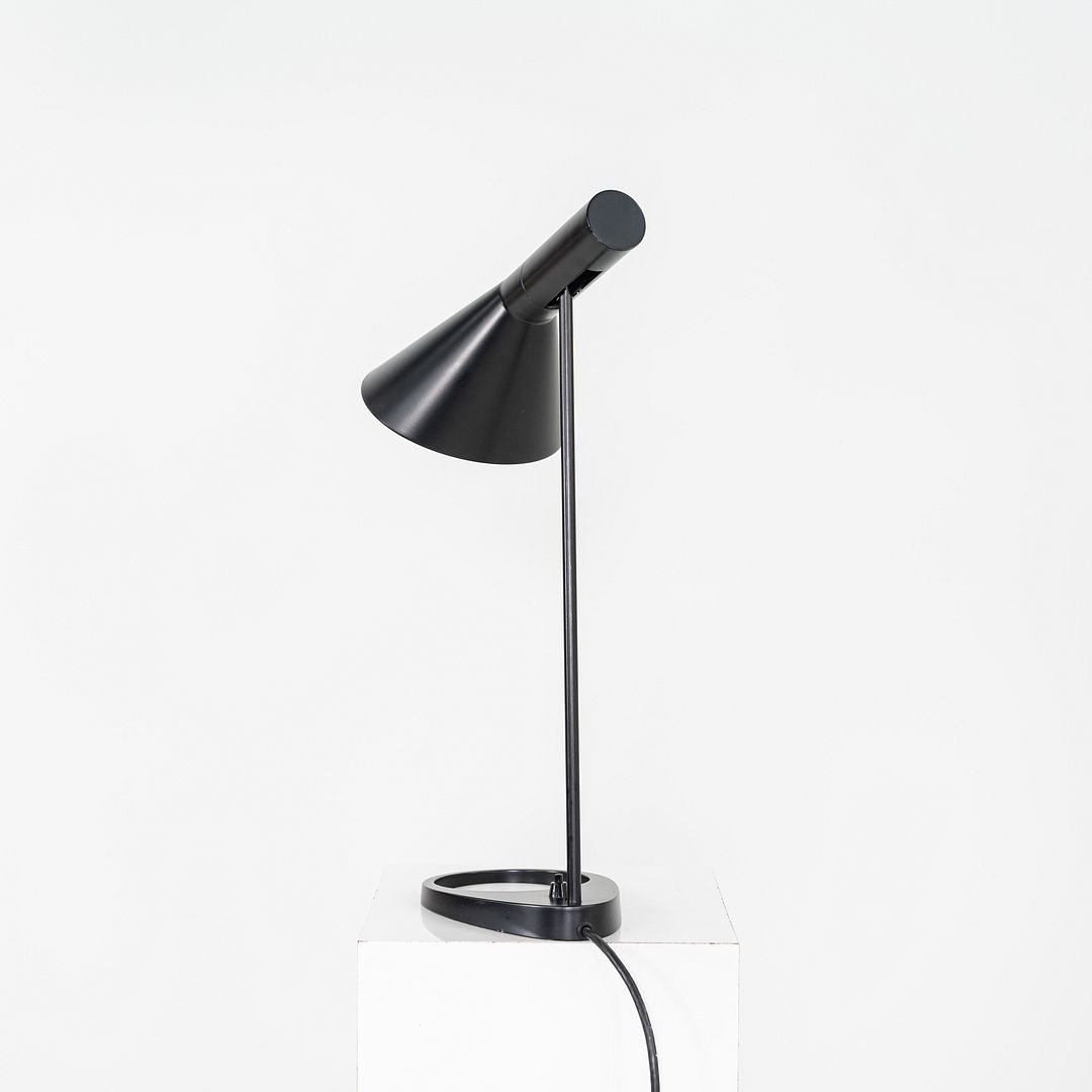 1996 Arne Jacobsen for Louis Poulsen AJ Desk / Table Lamp Black Enameled Steel